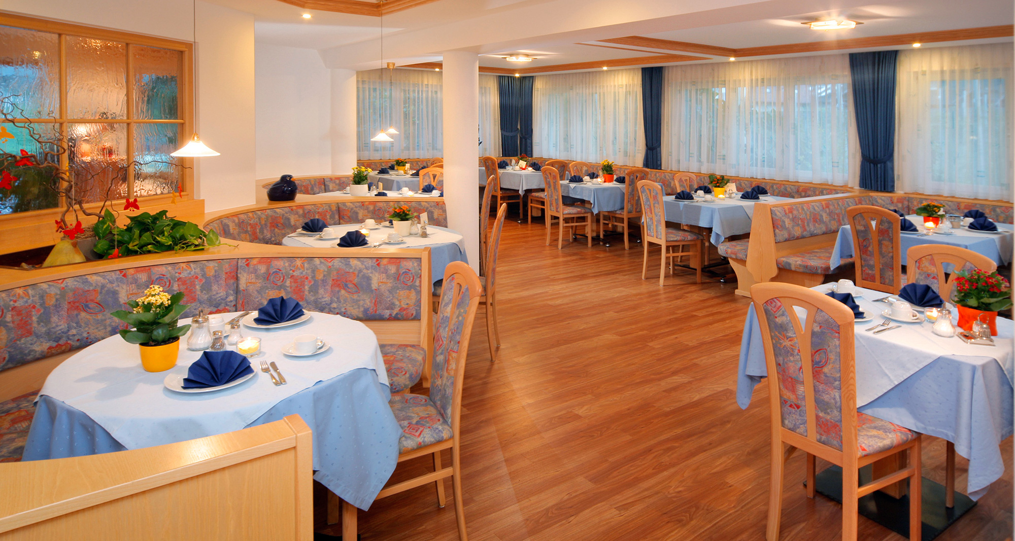 Sala colazioni della Pensione Paradies